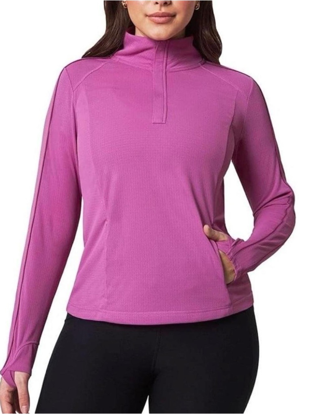 Mondetta Women's Half-Zip Performance Pullover - Fuchsia